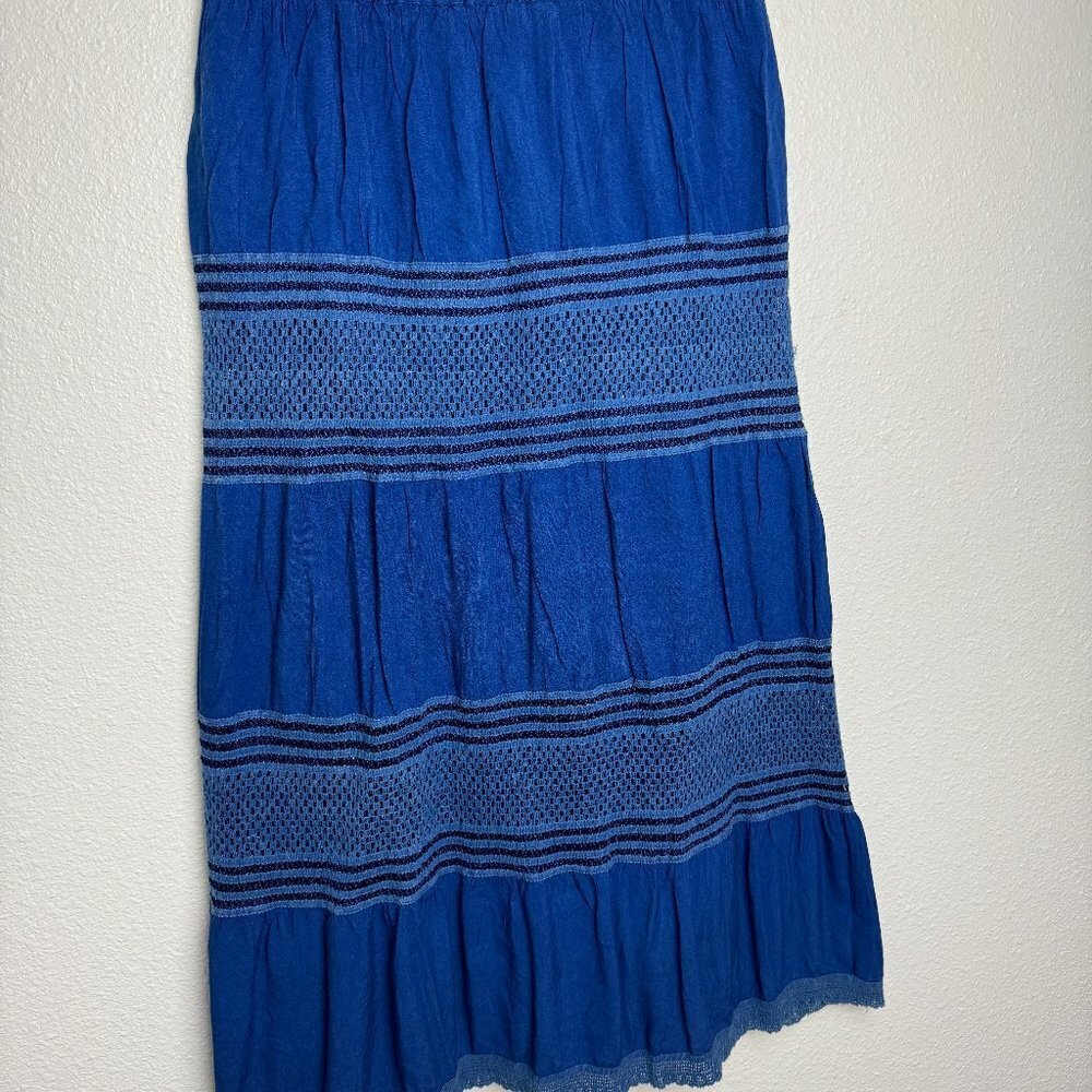 Western Blue Skirt Frill Lace Size M